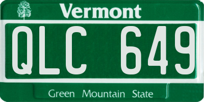 VT license plate QLC649