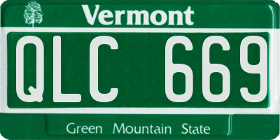VT license plate QLC669