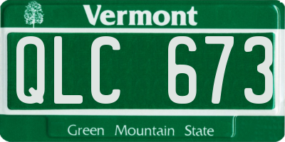 VT license plate QLC673
