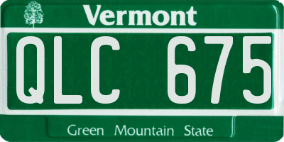 VT license plate QLC675