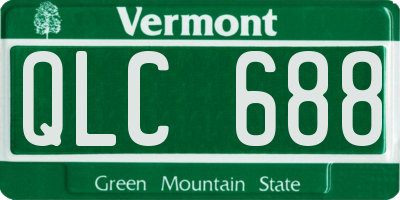VT license plate QLC688