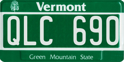 VT license plate QLC690