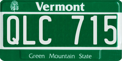 VT license plate QLC715