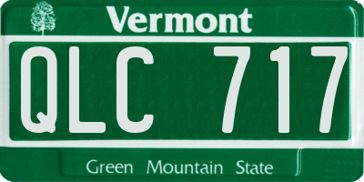 VT license plate QLC717