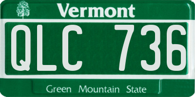 VT license plate QLC736