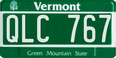 VT license plate QLC767