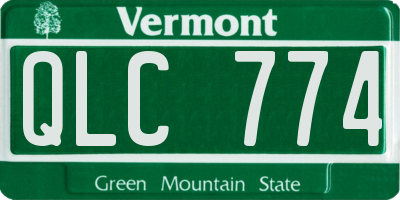 VT license plate QLC774