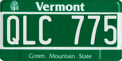 VT license plate QLC775
