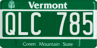 VT license plate QLC785