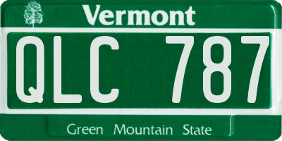 VT license plate QLC787