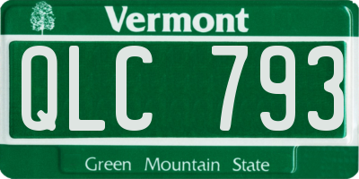 VT license plate QLC793