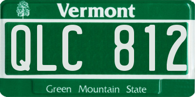 VT license plate QLC812