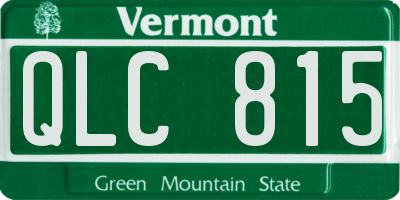 VT license plate QLC815