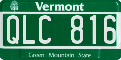 VT license plate QLC816