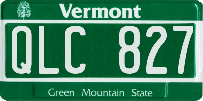 VT license plate QLC827