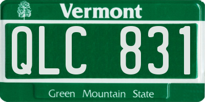 VT license plate QLC831