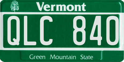 VT license plate QLC840
