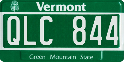 VT license plate QLC844