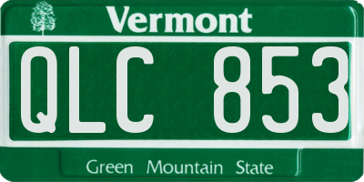 VT license plate QLC853