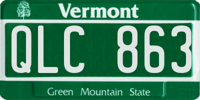 VT license plate QLC863