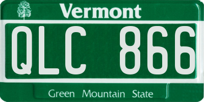 VT license plate QLC866