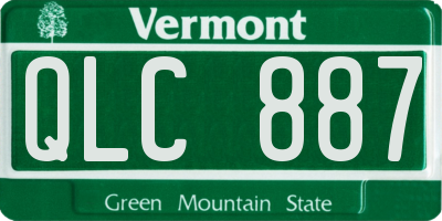 VT license plate QLC887