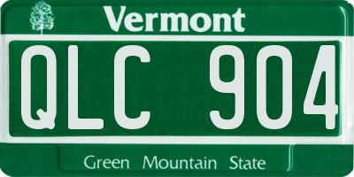 VT license plate QLC904