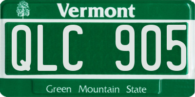 VT license plate QLC905
