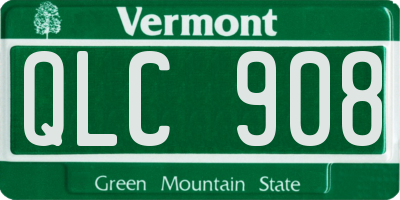 VT license plate QLC908