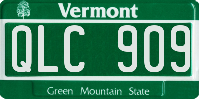 VT license plate QLC909