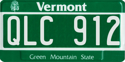 VT license plate QLC912