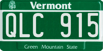 VT license plate QLC915