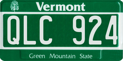 VT license plate QLC924