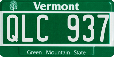 VT license plate QLC937