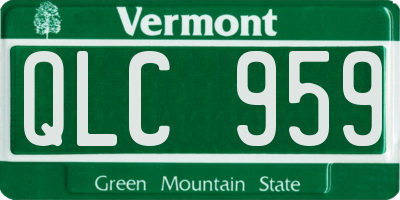 VT license plate QLC959