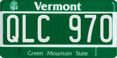 VT license plate QLC970