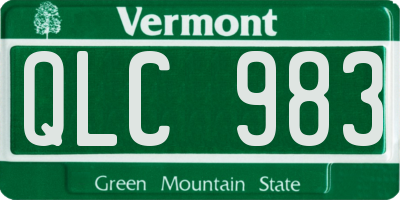 VT license plate QLC983