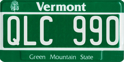 VT license plate QLC990