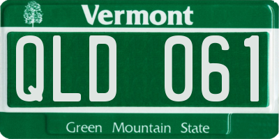 VT license plate QLD061