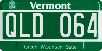 VT license plate QLD064