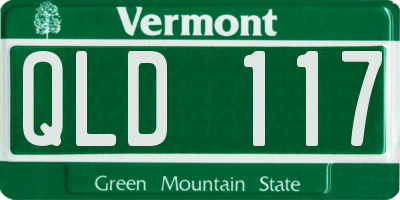 VT license plate QLD117