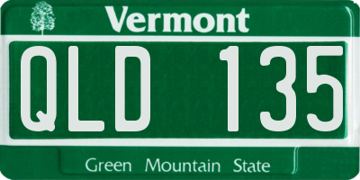 VT license plate QLD135