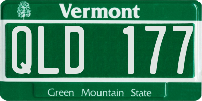 VT license plate QLD177