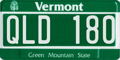 VT license plate QLD180