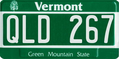VT license plate QLD267