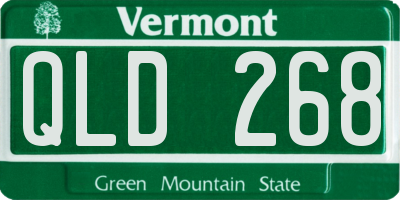 VT license plate QLD268