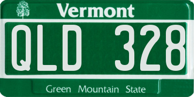 VT license plate QLD328