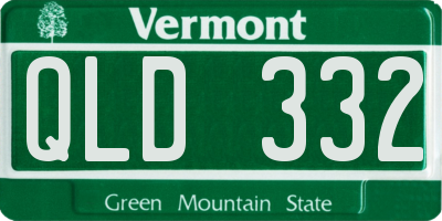 VT license plate QLD332