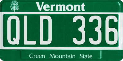 VT license plate QLD336