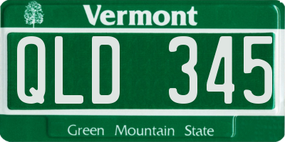 VT license plate QLD345